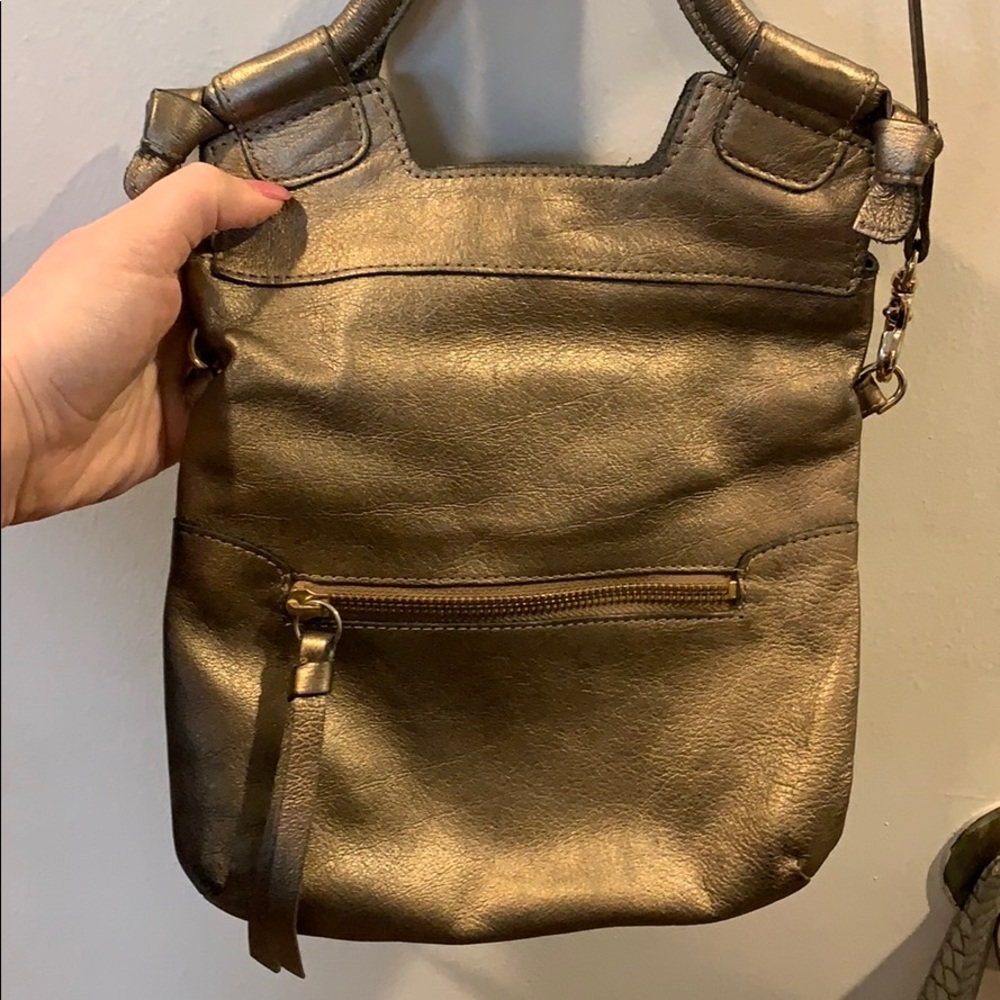 Foley + Corinna gold crossbody bag